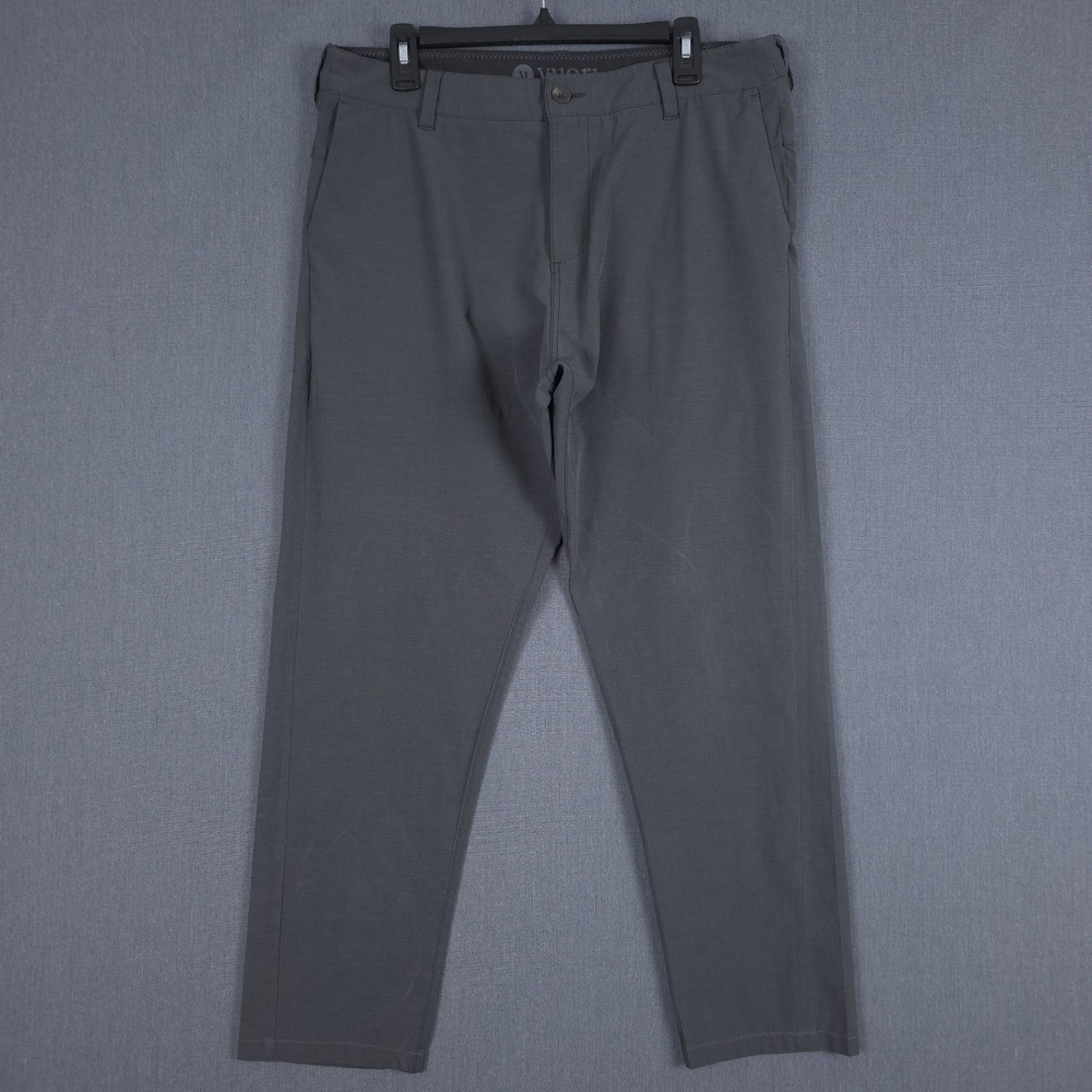 Vuori Aim Pant Mens 36 (Fits 34x29) Charcoal Gray Athletic Slim Fit Stretch V431